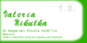 valeria mikulka business card